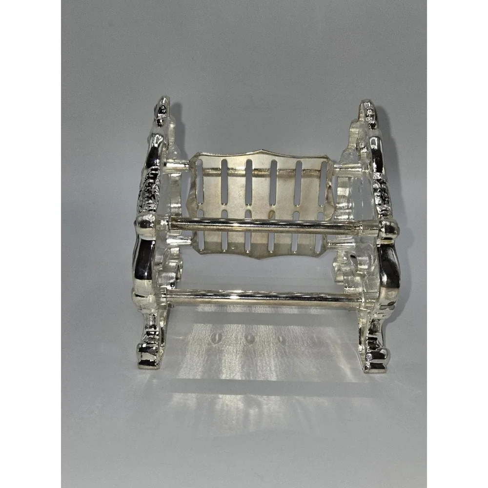 Godinger Silver Plate Ornate Baroque Knife Rest Holder Victorian Style‎
